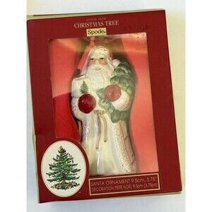 Spode Santa Christmas Tree Ornament 3.75” New in Box Portmeirion Ltd